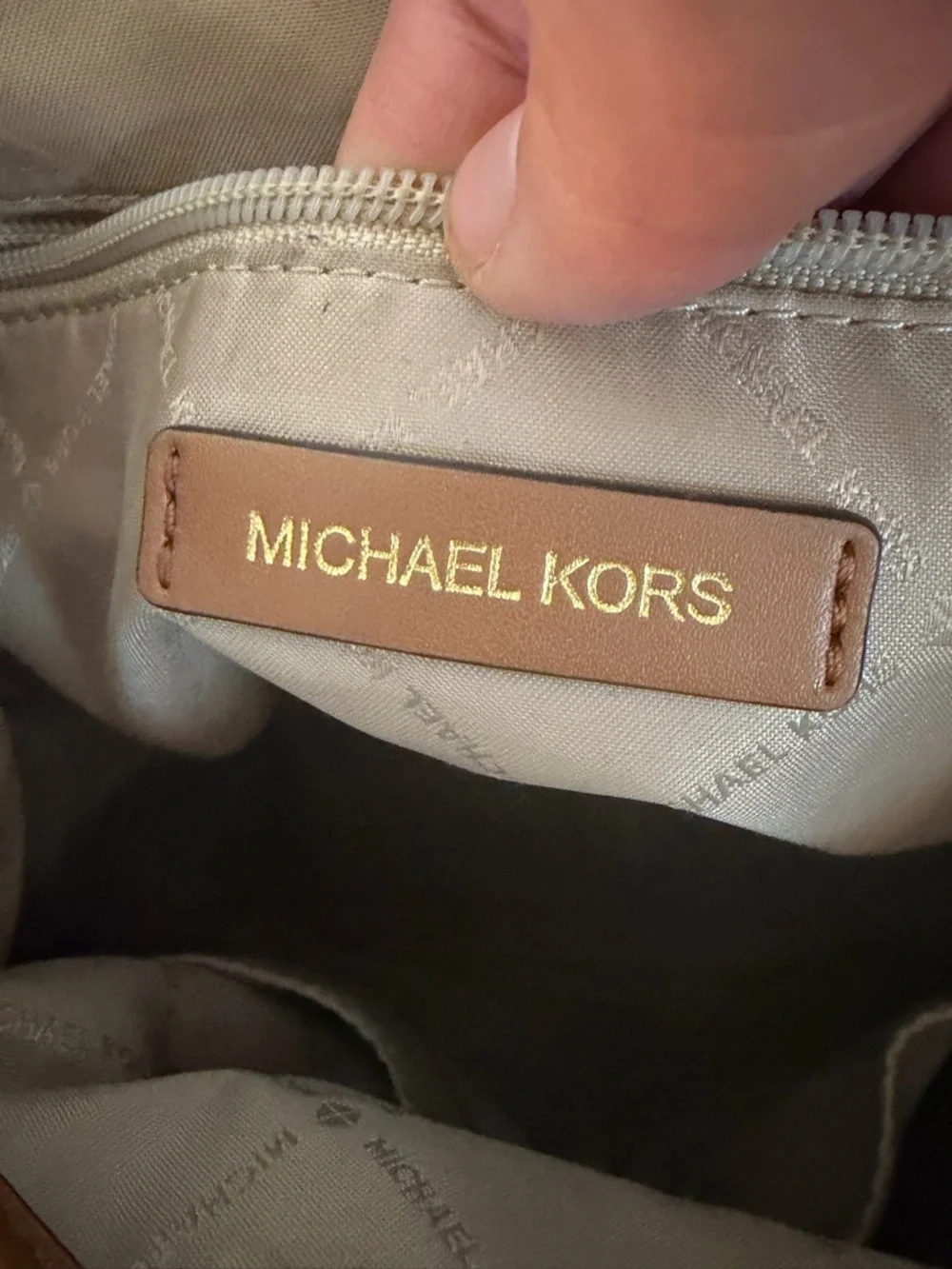 Michael Kors Beige Interior backpack bag